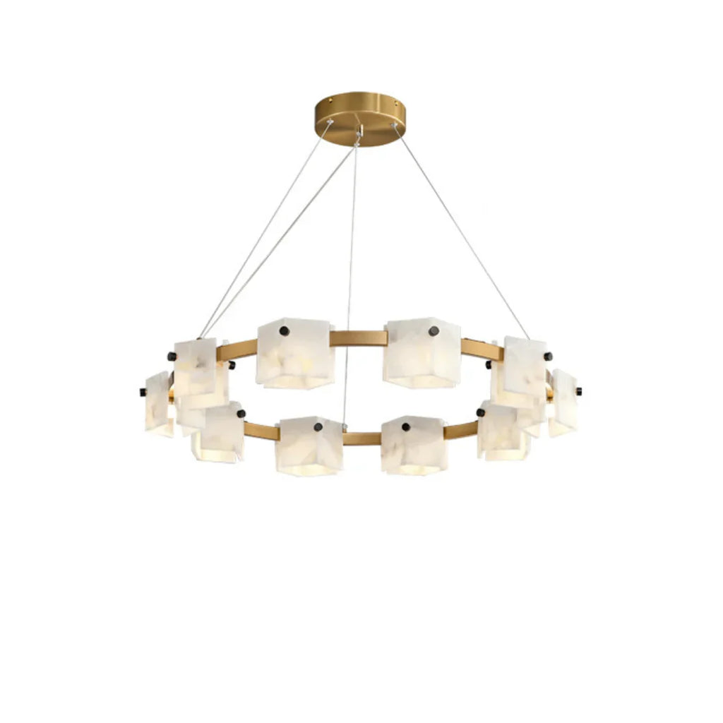 Trinidad Rhombus Alabaster Chandelier