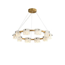 Trinidad Rhombus Alabaster Chandelier