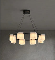 Trinidad Rhombus Alabaster Chandelier