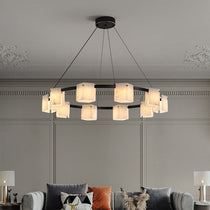 Trinidad Rhombus Alabaster Chandelier