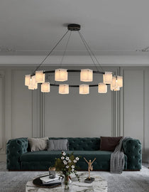 Trinidad Rhombus Alabaster Chandelier