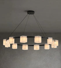 Trinidad Rhombus Alabaster Chandelier