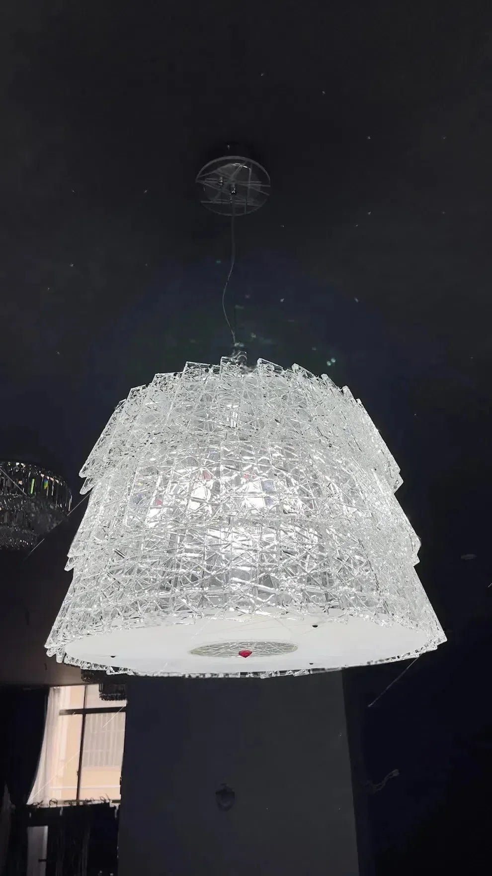 Auralite Classic Luxury Tuile De Cristal Frozen Crystal Chandelier