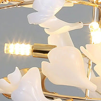 Ceramic Ginkgo Cascading Chandelier
