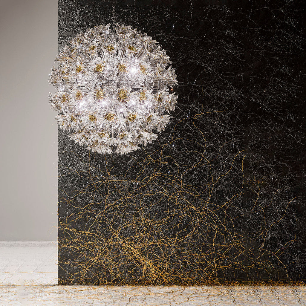 Espe Crystal Chandeliers Amber Yellow