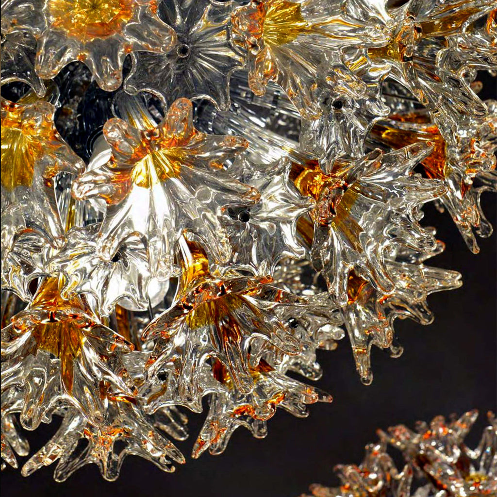 Espe Crystal Chandeliers Amber Yellow