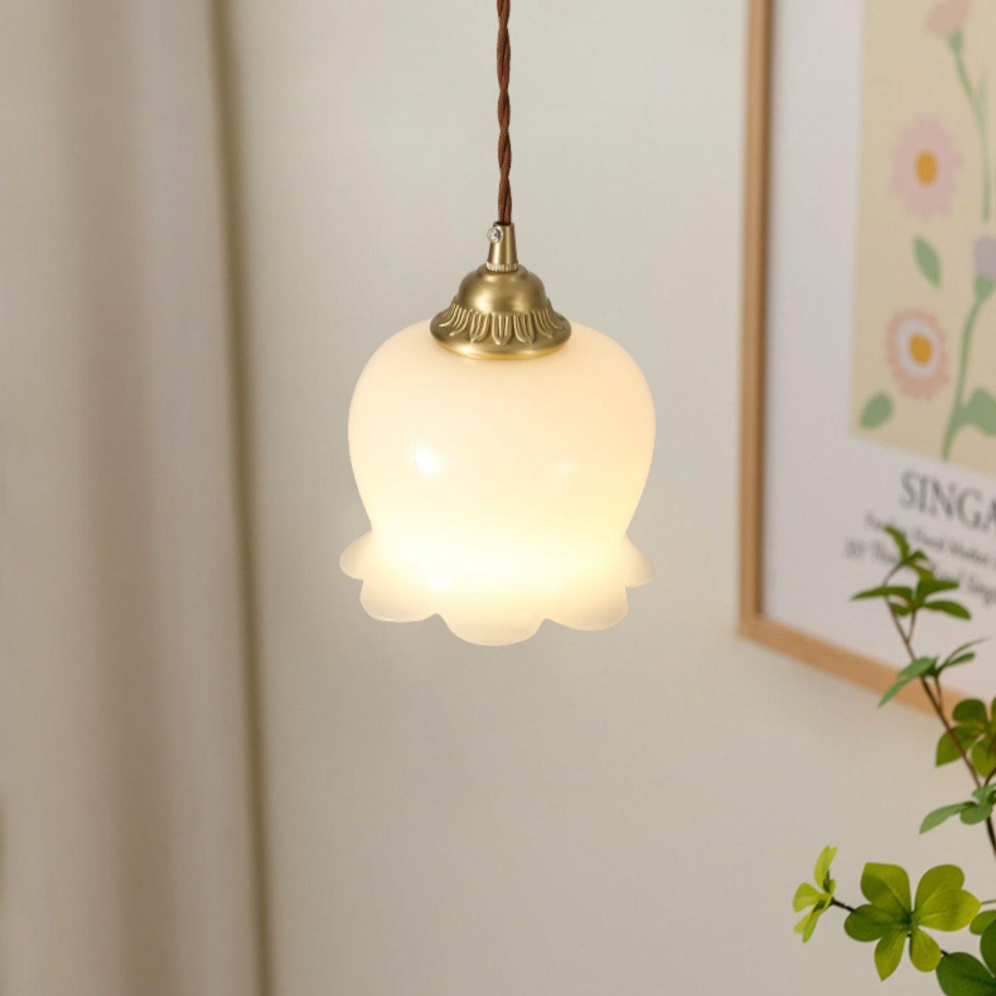 Valyn Floral Silhouette Pendant Lamp - CasaraHouse