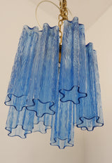 Vintage Blue Murano Glass Chandelier