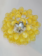 Vintage Caramel Murano Glass Petals Chandelier