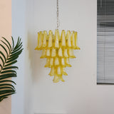 Vintage Caramel Murano Glass Petals Chandelier