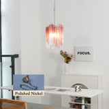 Vintage Gradient Red Murano Chandelier