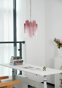 Vintage Gradient Red Murano Chandelier
