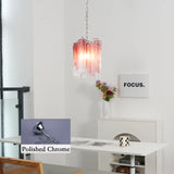 Vintage Gradient Red Murano Chandelier