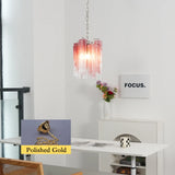 Vintage Gradient Red Murano Chandelier