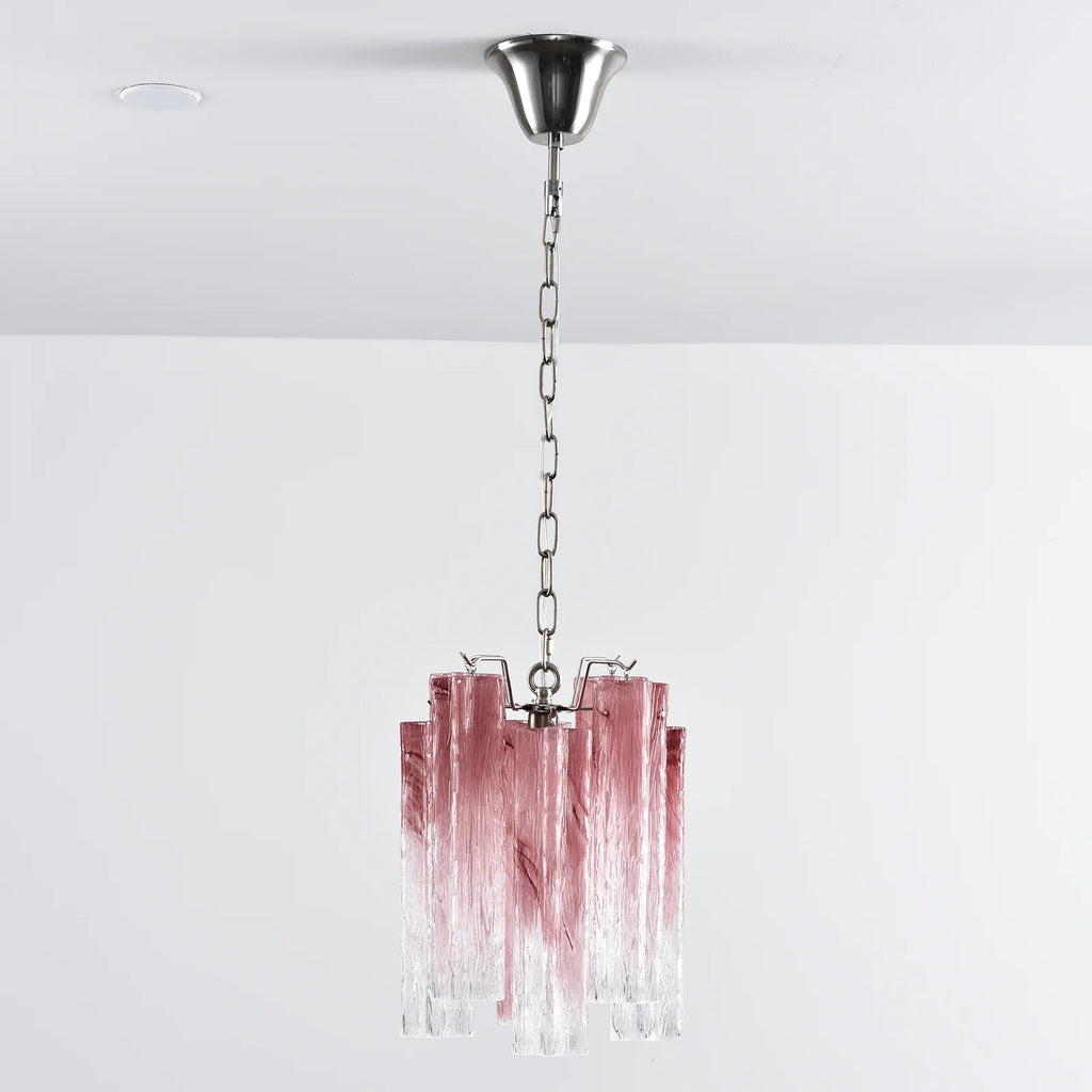 Vintage Gradient Red Murano Chandelier