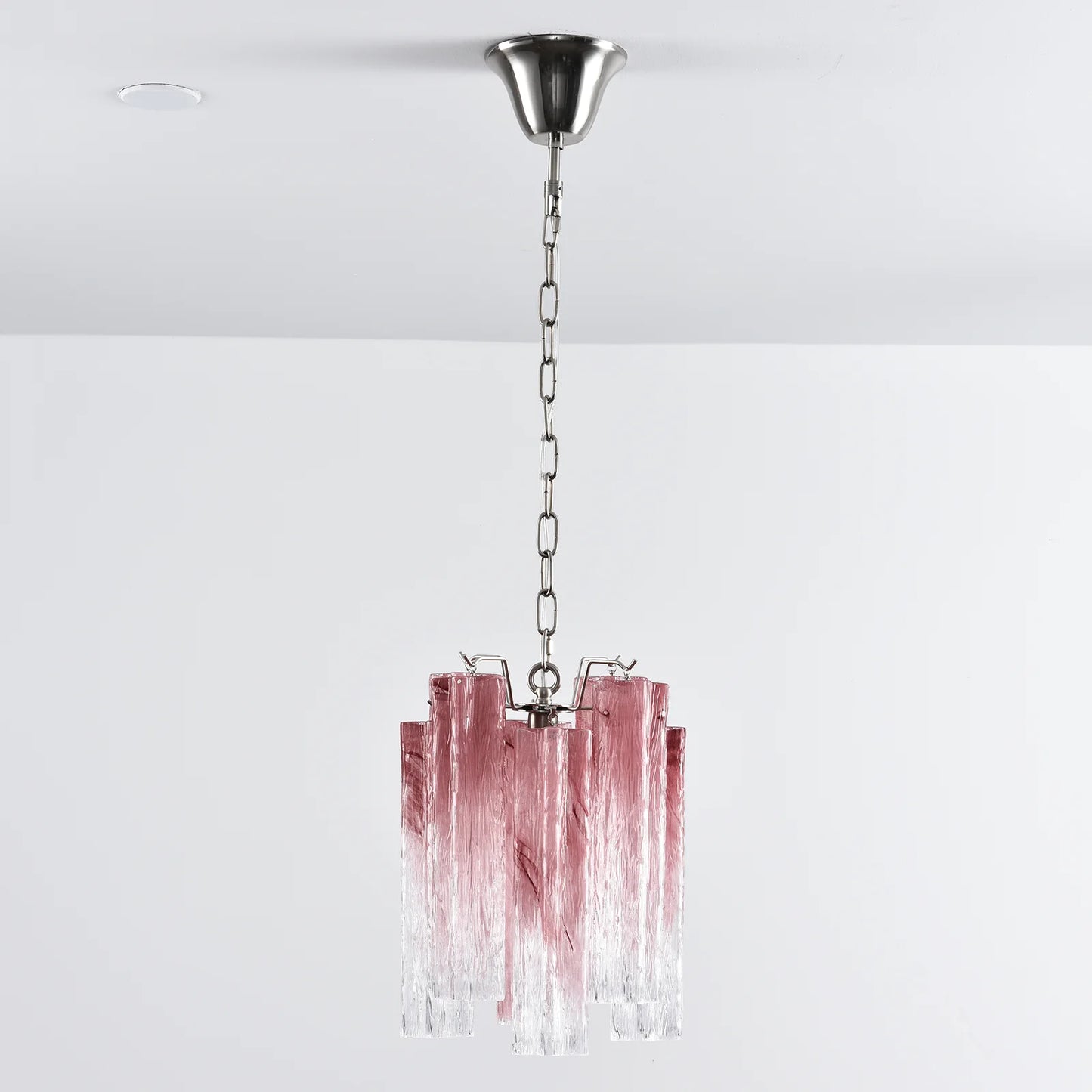 Vintage Gradient Red Murano Chandelier