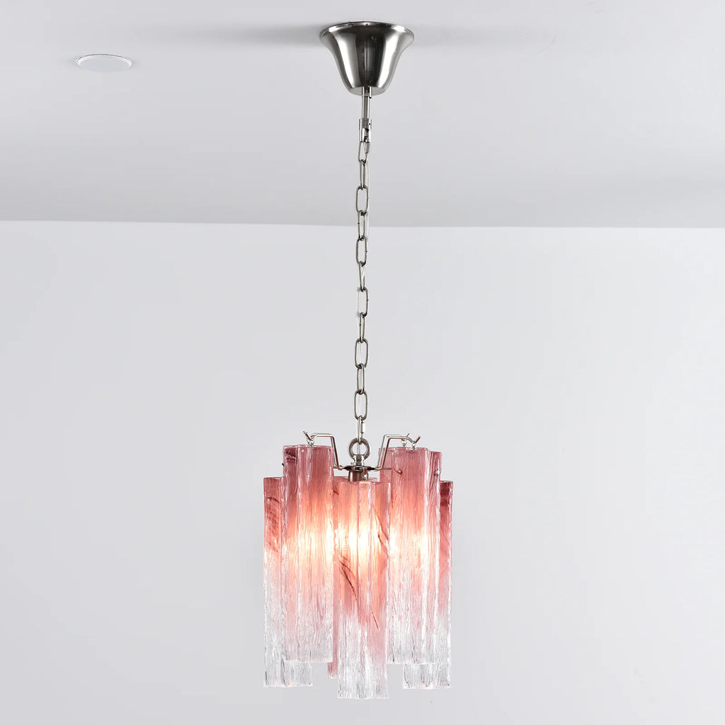 Vintage Gradient Red Murano Chandelier