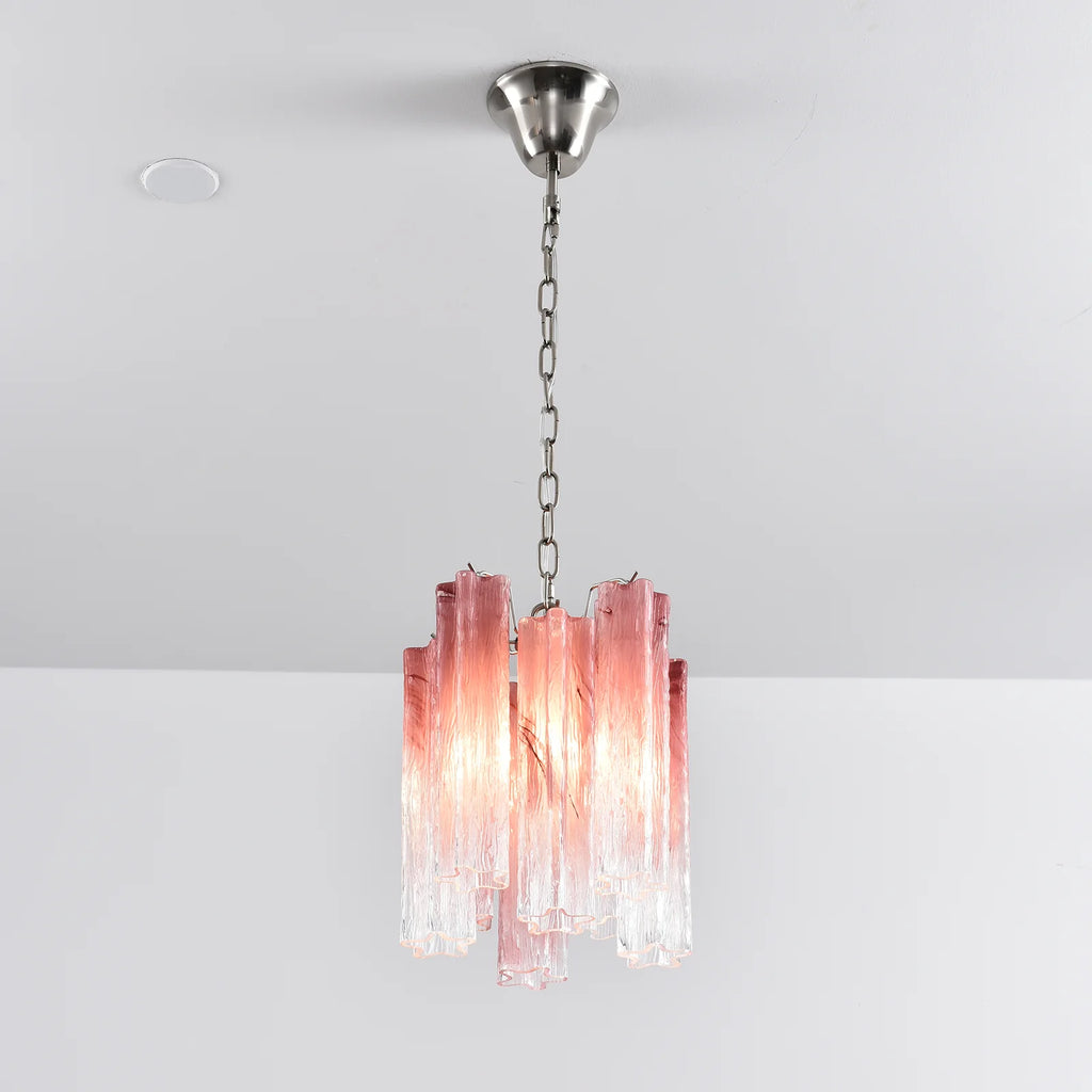 Vintage Gradient Red Murano Chandelier