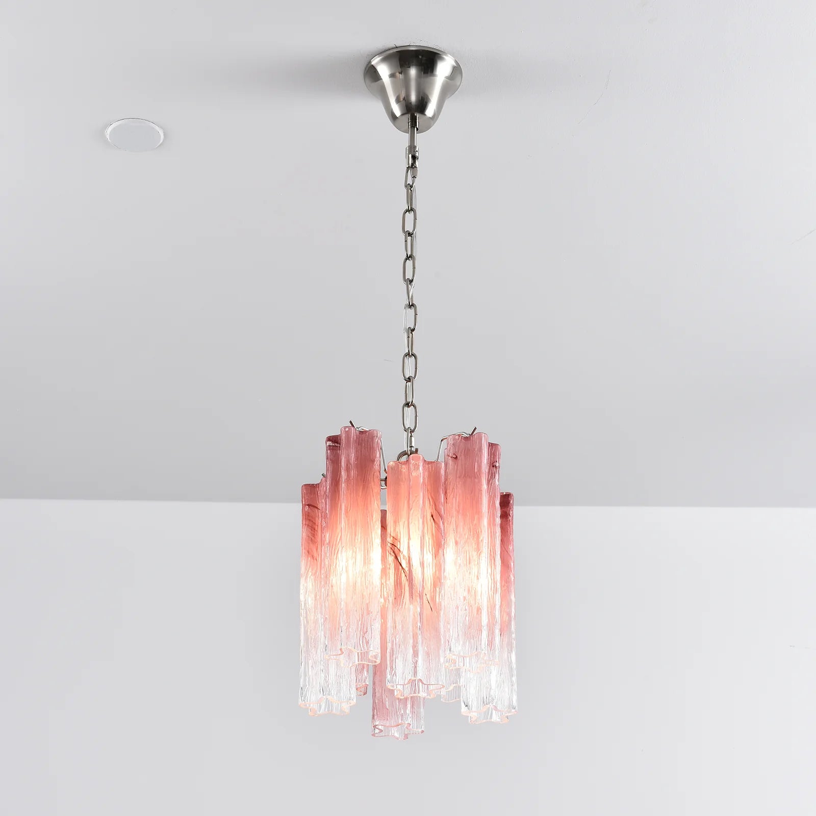 Vintage Gradient Red Murano Chandelier