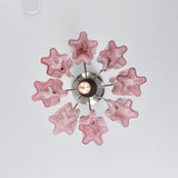 Vintage Gradient Red Murano Chandelier