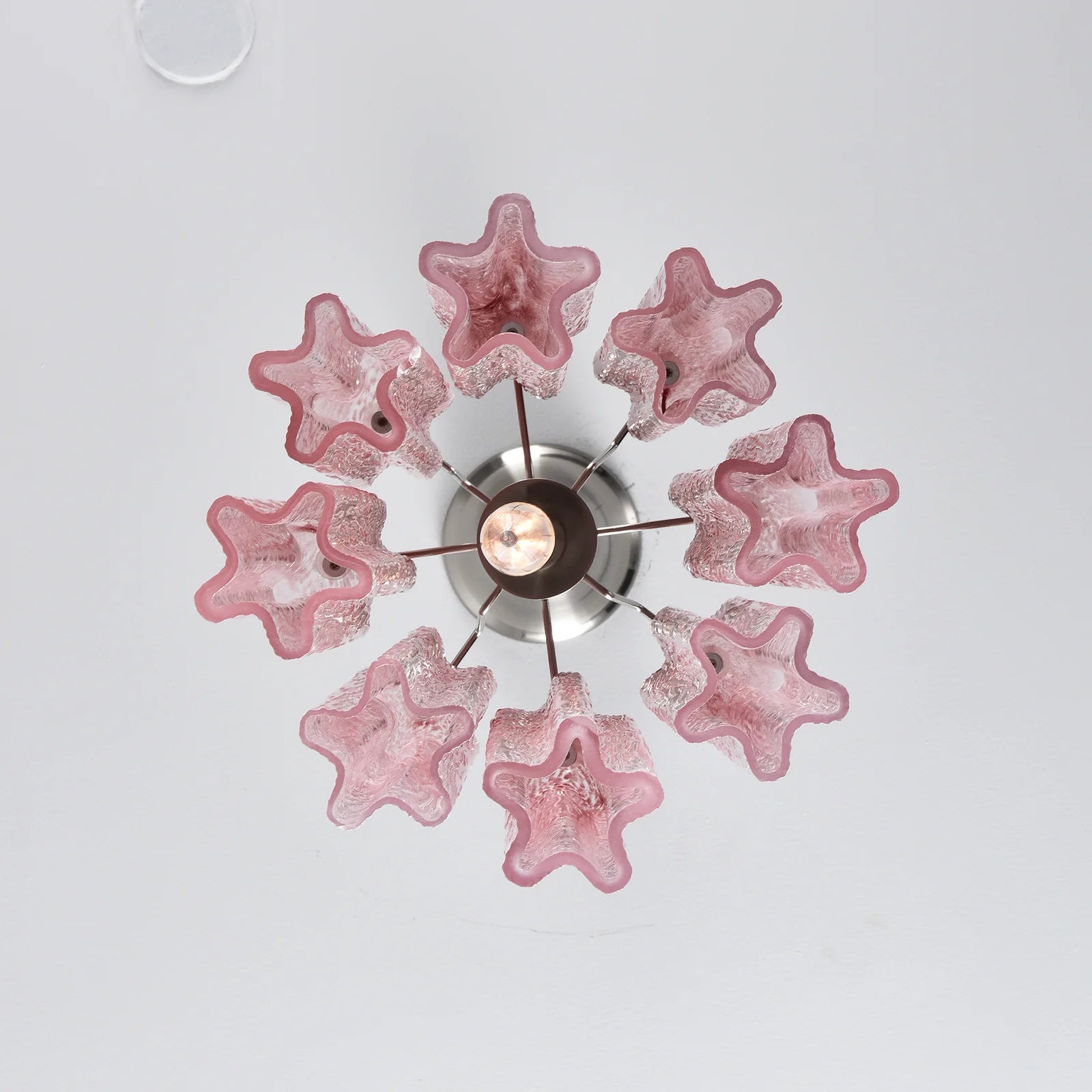 Vintage Gradient Red Murano Chandelier