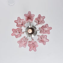 Vintage Gradient Red Murano Chandelier