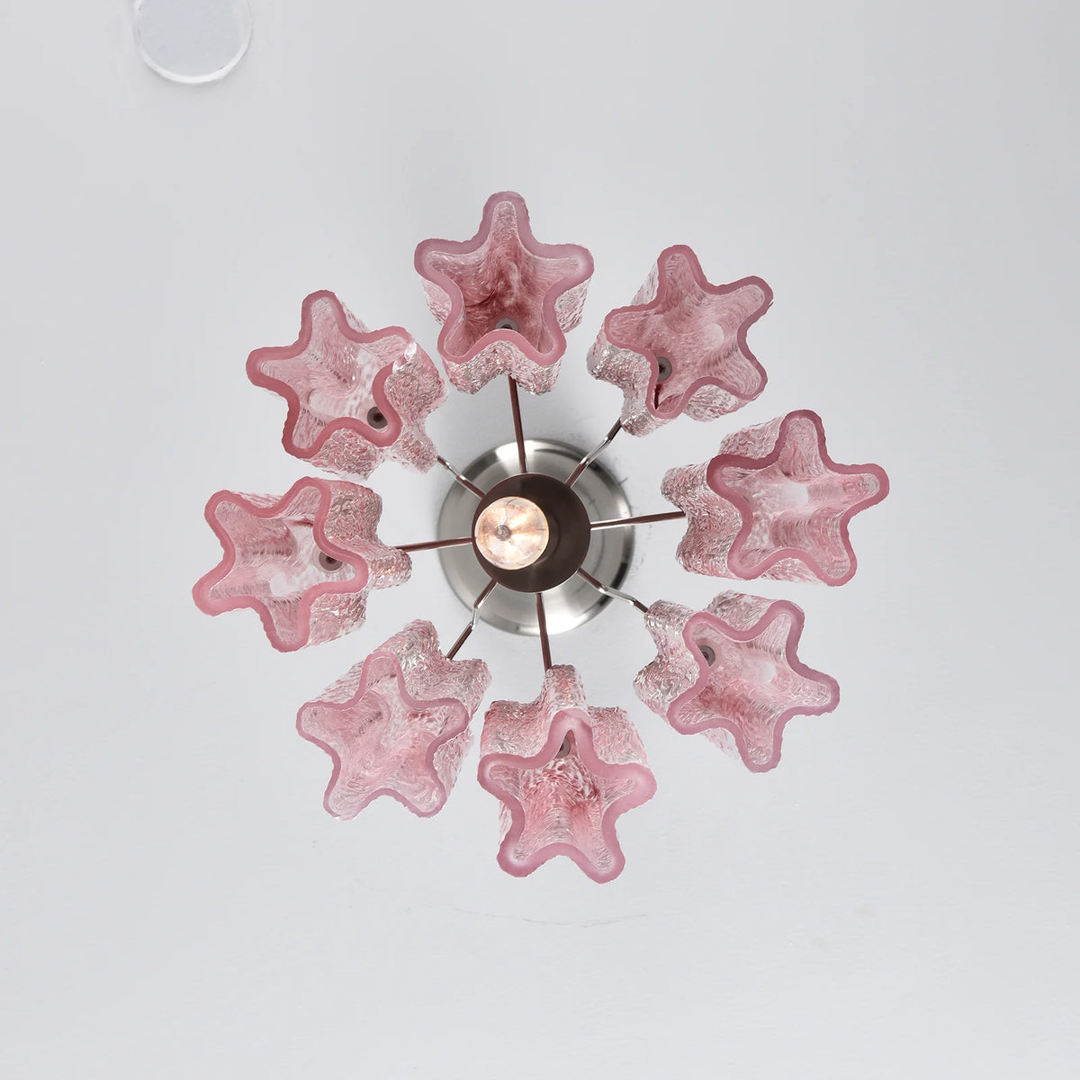 Vintage Gradient Red Murano Chandelier