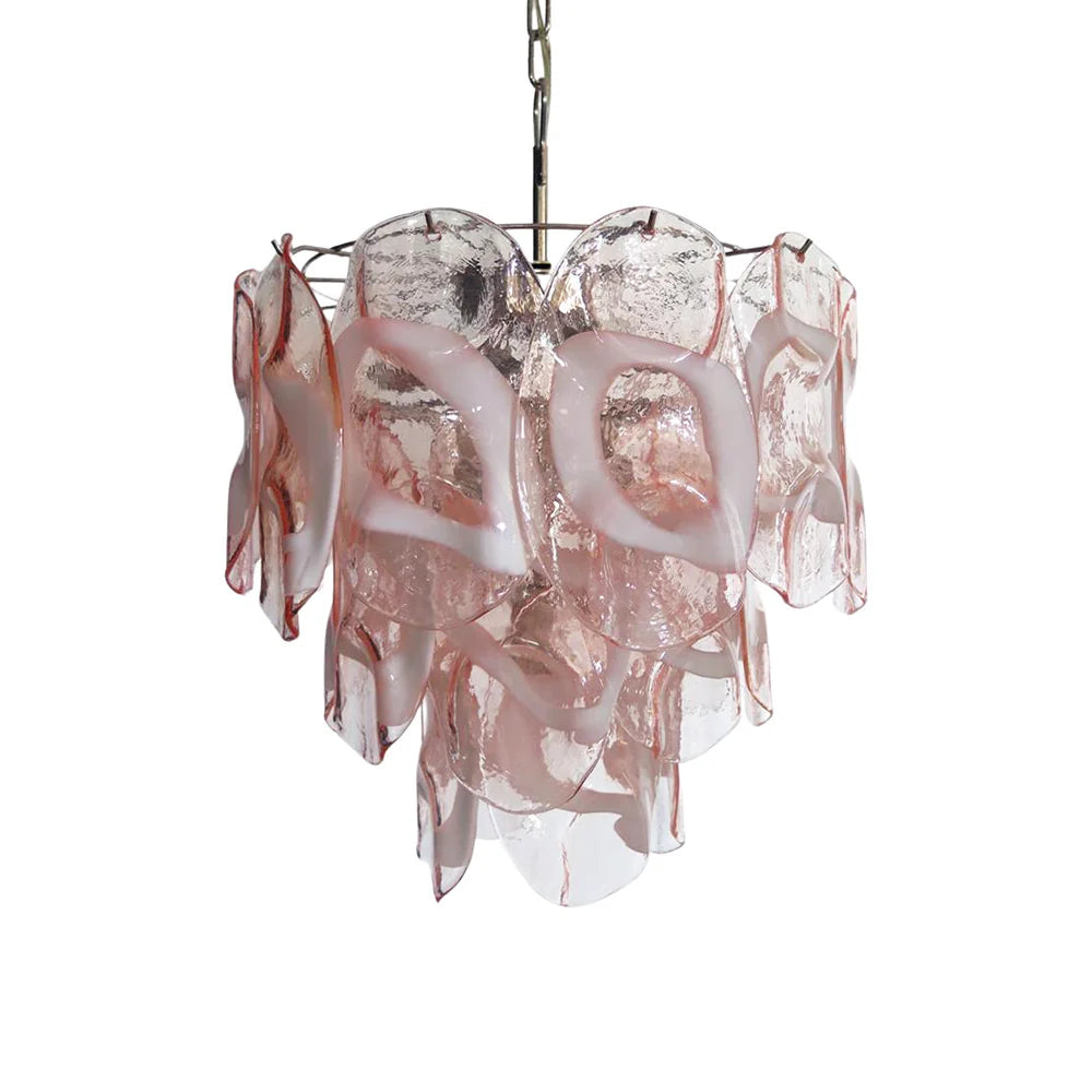 Vintage Murano Pink Glasses Chandelier Main image