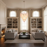 Pink Murano Petal Drop Glass Chandelier