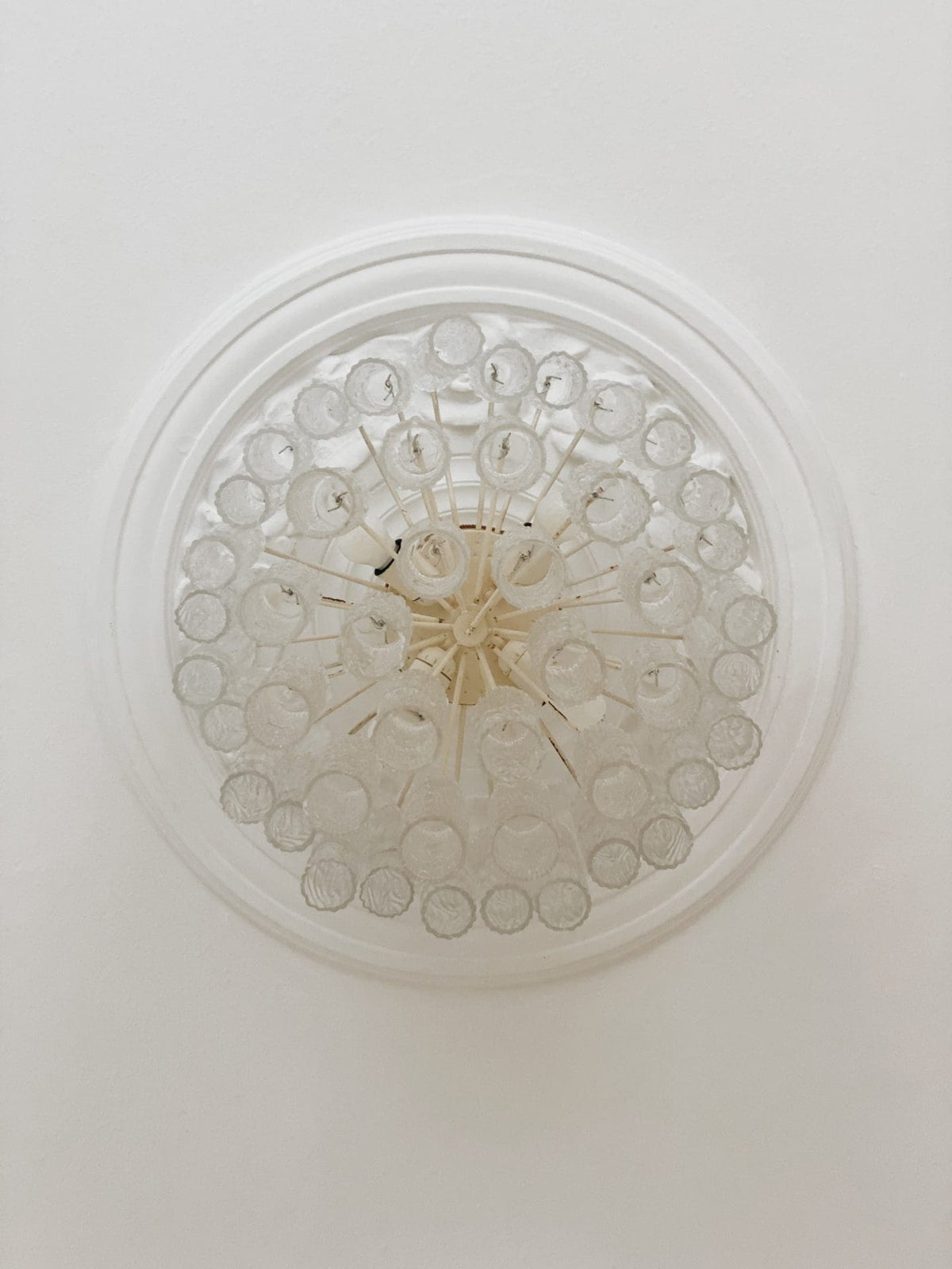 Vintage – Murano Glass chandelier for Venini – 1970 – Transparent