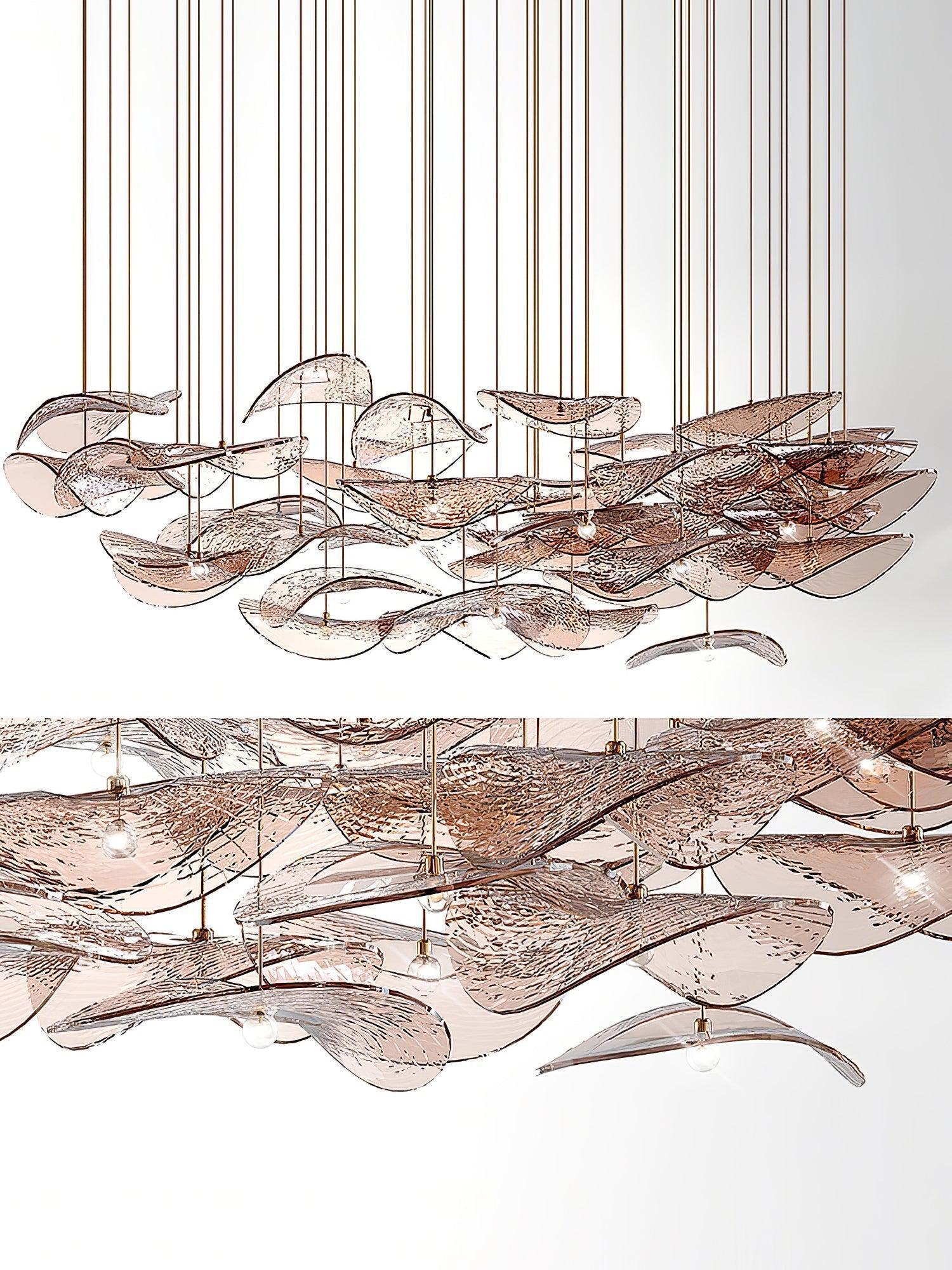 Wave Floating Leaf Chandelier Secondary image