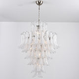 Contemporary White Cloud Glass Petals Chandelier - CasaraHouse