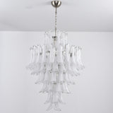 Contemporary White Cloud Glass Petals Chandelier - CasaraHouse
