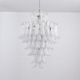 Contemporary White Cloud Glass Petals Chandelier - CasaraHouse
