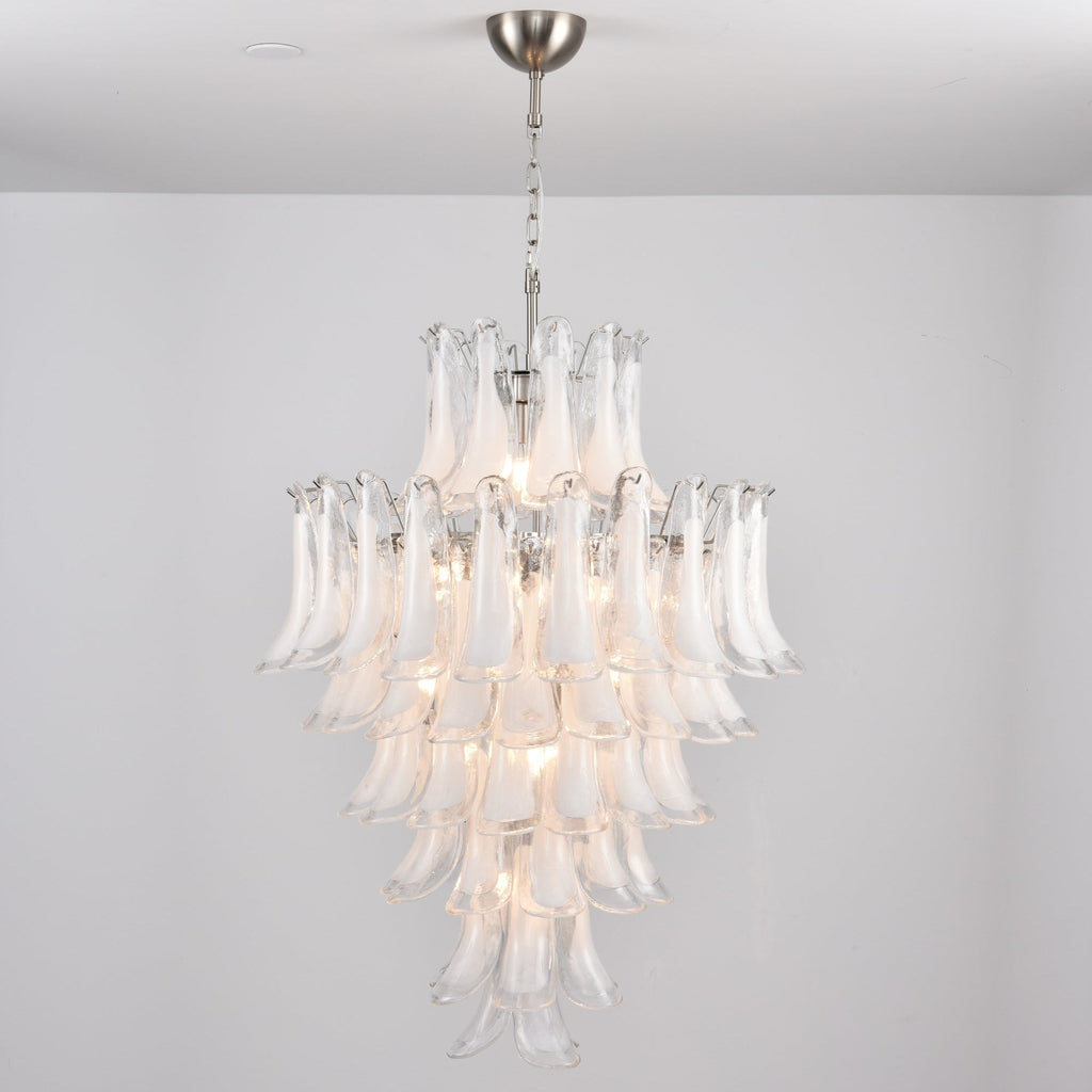 White Cloud Glass Petals Chandelier