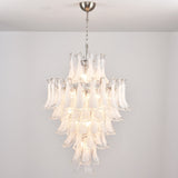 Contemporary White Cloud Glass Petals Chandelier - CasaraHouse