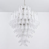 Contemporary White Cloud Glass Petals Chandelier - CasaraHouse