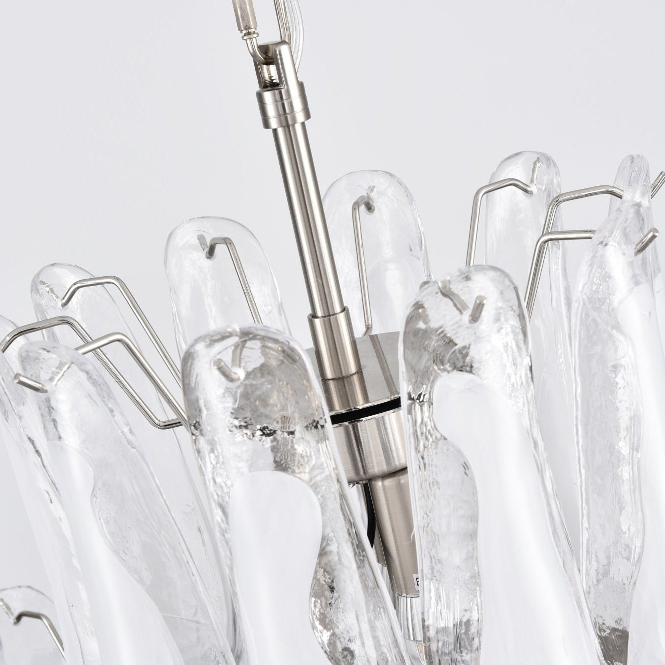 Contemporary White Cloud Glass Petals Chandelier - CasaraHouse