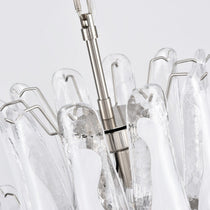 Contemporary White Cloud Glass Petals Chandelier - CasaraHouse