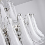 Contemporary White Cloud Glass Petals Chandelier - CasaraHouse