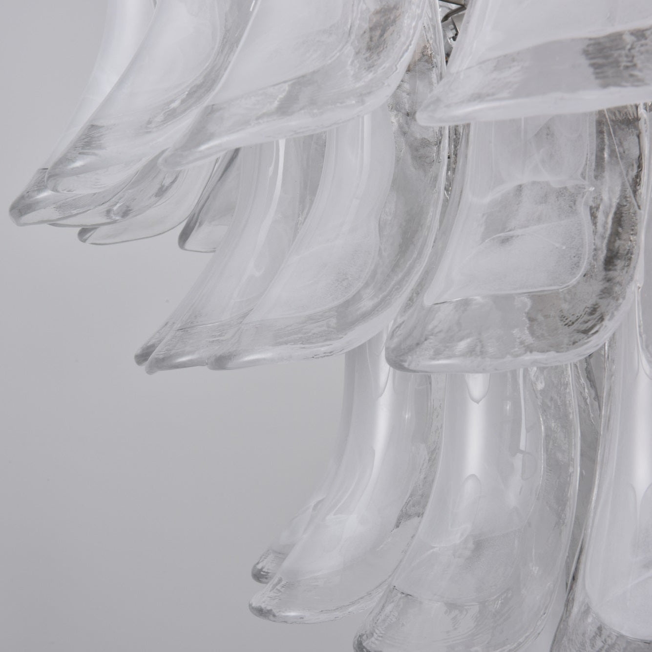 Contemporary White Cloud Glass Petals Chandelier - CasaraHouse
