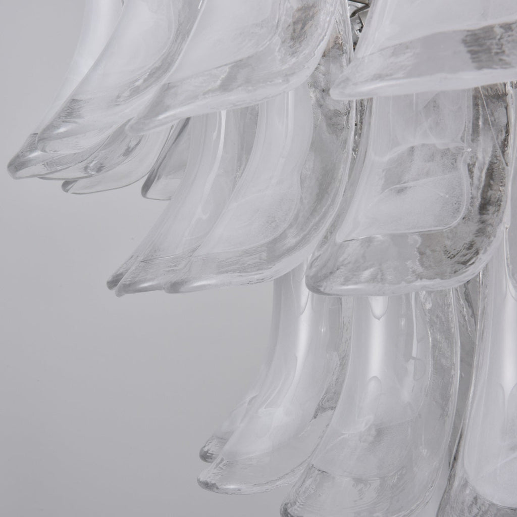 White Cloud Glass Petals Chandelier