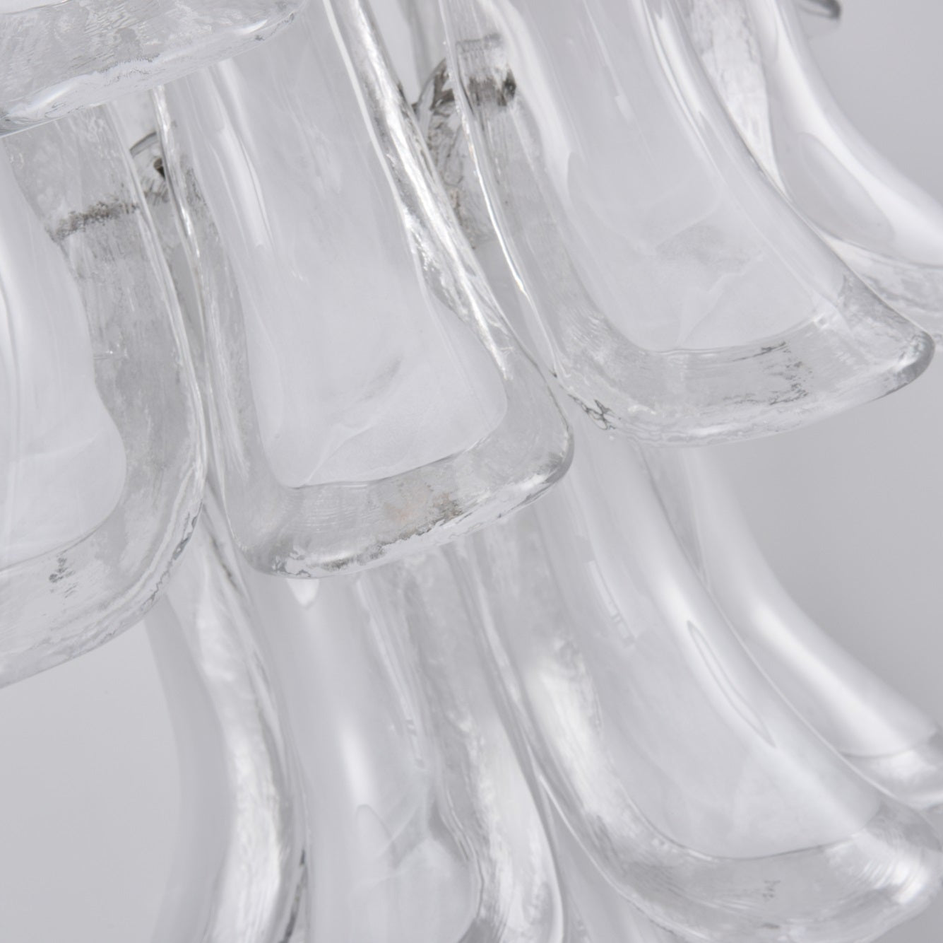 Contemporary White Cloud Glass Petals Chandelier - CasaraHouse