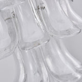 Contemporary White Cloud Glass Petals Chandelier - CasaraHouse