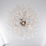 Contemporary White Cloud Glass Petals Chandelier - CasaraHouse