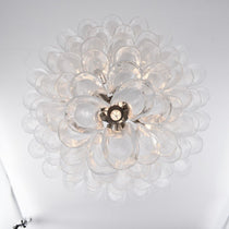 Contemporary White Cloud Glass Petals Chandelier - CasaraHouse