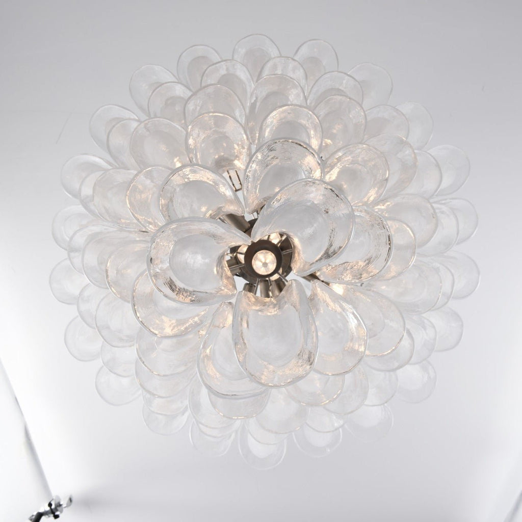 White Cloud Glass Petals Chandelier