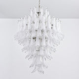 Contemporary White Cloud Glass Petals Chandelier - CasaraHouse