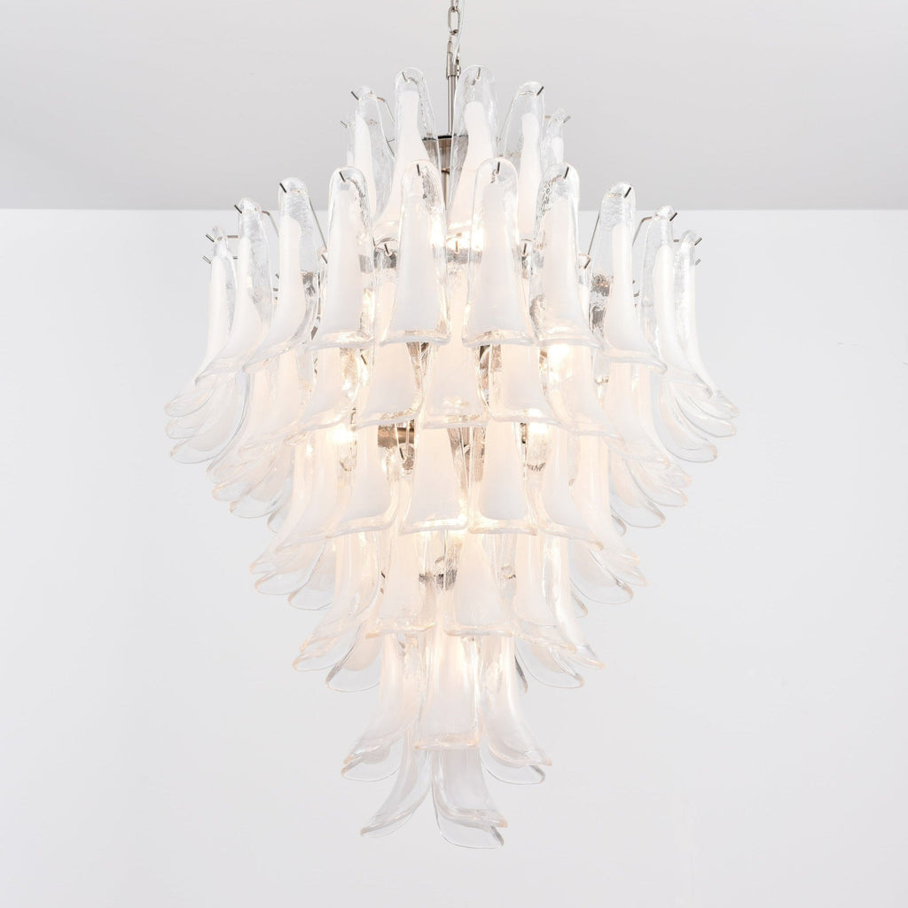 White Cloud Glass Petals Chandelier