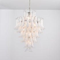 White Cloud Glass Petals Chandelier